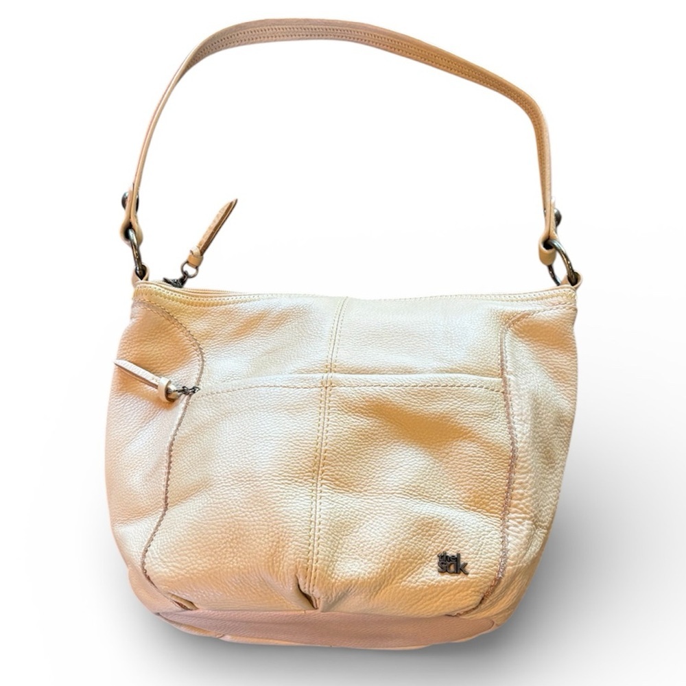 The Sak Iris Leather Hobo Bag Shoulder Purse in Butter Yellow,